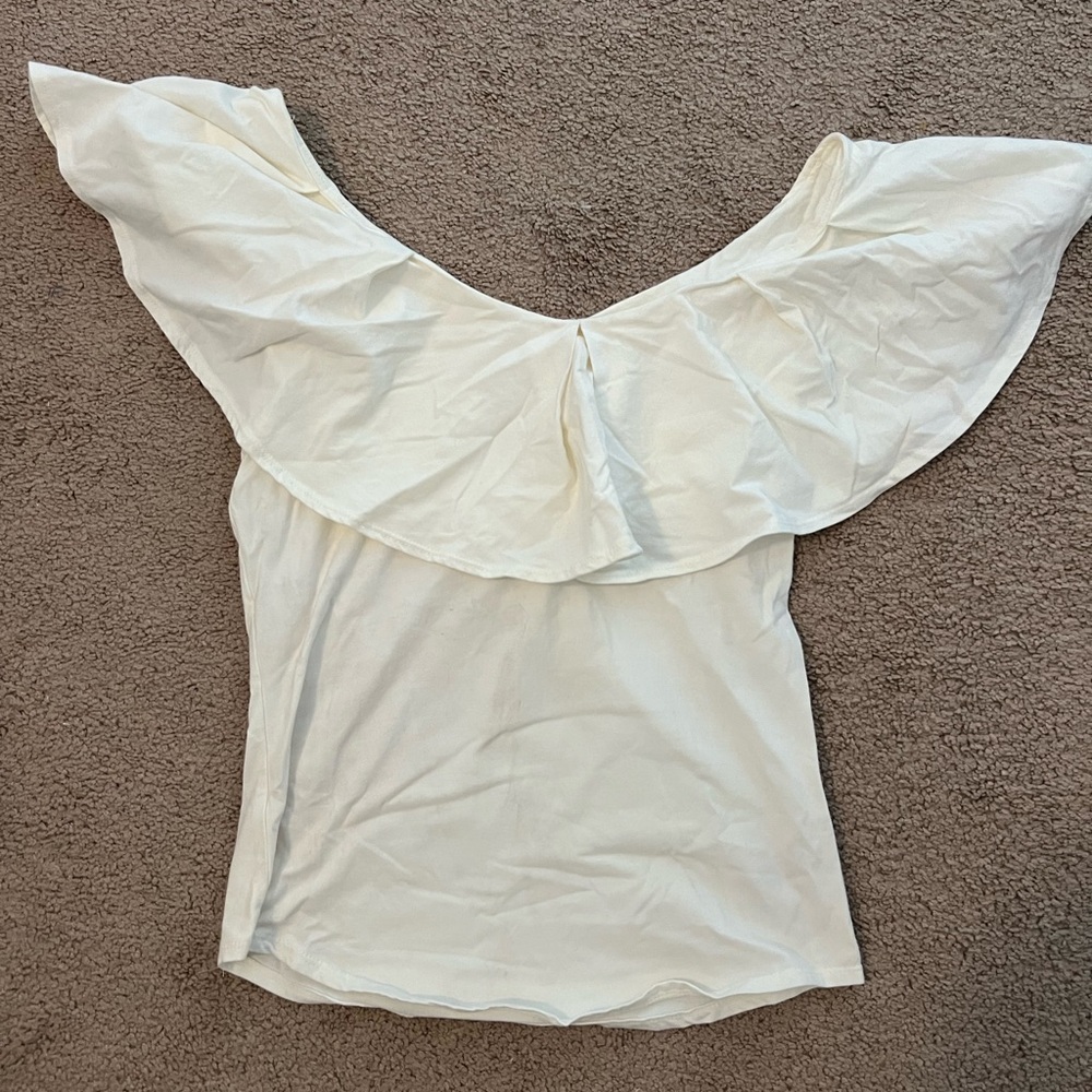 Free People Cream Off-Shoulder Blouse